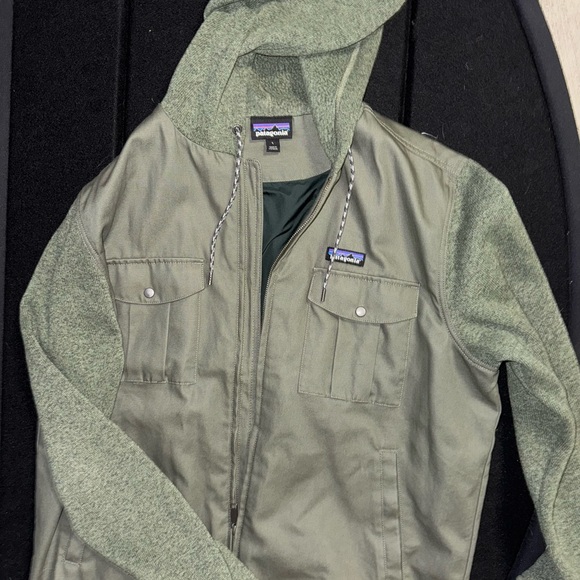 Patagonia Olive Better Sweater Hybrid Hoody Jacket size Large mens - Picture 1 of 5